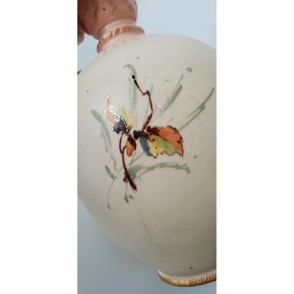 Antique Royal Bonn Floral Vase with Gilding Ceramic 9.5